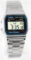 Casio Retro Digital Uhr A-158WA-1 Edelstahl Digital Herren Damen Uhr Neu