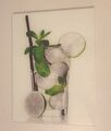 Bild aus Glas zum anhängen Motiv Mojito Größe 30cmx40cm Dekoration Küche Bar