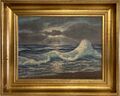 Ölbild Impressionist Maritim Brandung am Strand Meer Küste Abendsonne Sörensen