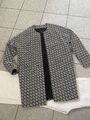 Opus halblange Jacke Gr. 40  NP 119 € weiß schwarz Muster Jaquard  Kurzmantel