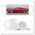 Becher Tasse mit Grafik 330 ml Roter Ferrari am Strand Nr. H804Y_CUP