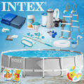 INTEX 20 in 1 Set Frame Pool Swimming Pool Gartenpool Schwimmbecken 457 x 122 cm