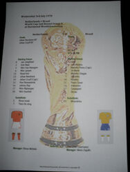 1974 WM 2. Runde Gruppe A Niederlande gegen Brasilien Spielblatt