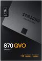 SSD Samsung 870 QVO 6,3 cm (2,5") 1TB (1000GB) Retail bis zu 530 MB/s grau