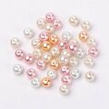 Perlen Mix gemischt Schmuck basteln DIY bunt Glasperle  4 6 8mm Farb-Mischung