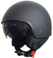 Jethelm 071 matt schwarz Chopper Sturz Helm Rollerhelm Motorradhelm S M L XL 