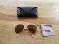 Damen Ray-Ban RB3025 112/85 55-14 Aviator Large Metal Gold Sonnenbrille! TOP!!!