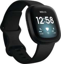 Fitbit Versa 3 WLAN NFC BT GPS schwarz 1,58" OLED 5ATM Sprachbefehl Smartwatch✔Hervorragend Refurbished ✔Blitzversand ✔Rechnung Mwst