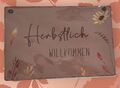 Schild Herbstlich Willkommen Blechschild Dekoration Herbst 🍂 