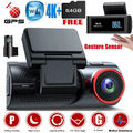 TOGUARD WLAN 4K Dual Lens AutoKamera 1080P GPS Dash Cam Gestensensor Nachtsicht