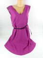 Buffalo Damen Kleid Dress pink Gr. M A-Linie Cocktailkleid V-Ausschnitt (17496)