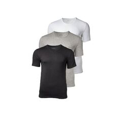 HUGO BOSS Regular Fit Kurzarm T-Shirt 3er Pack (Schwarz/Weiß/Grau) Größe M