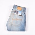 29149 Nudie Jeans Slim Jim Org. Knusprig Abgenutzt IN Hellblau Men Größe 31/32