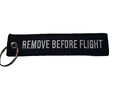 Remove Before Flight - Marineblau - Schlüsselanhänger - Schrift gestickt - Neu