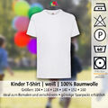 Kinder T-Shirt, weiß, 100% Baumwolle, ideal zum bemalen, kurzarm, Größen 104-164