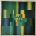 Gelb-Grüne Farbfeldkomposition;  1960s; Öl auf Holz; 51,5 x 51,5 cm; R. 54 X 54