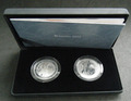 2022 Royal Mint Silber Proof & Reverse Mattiert 1oz Britannia £2 Doppelmünzenset