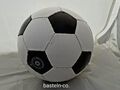 Fußball, Lederball,  Größe 5, Schwarz / Weiß