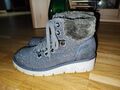 S.Oliver Damen Winter-Boots Gr 38 grau/Glitzer/Strass/warm gefüttert 