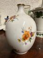 alte Porzellan Vase im Art Deco Stil - Kgl. priv. Tettau weiss Blumenmuster