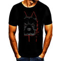 Pitbull Hund Dog Print Tshirt T- Shirt Herren