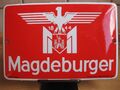 Massives Emailschild Magdeburger Versicherung 1844 / Neuwertig