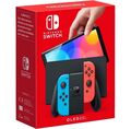 Nintendo Switch HAC-001 mit Spiel OLED Dock Konsole Joy-Con Neon Rot  Blau 32 GB