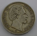 Silbermünze Dt. Kaiserreich 1876 D - Ludwig II. König von Bayern