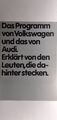 VW: Volkswagen / Audi Programm (Prospekt-Heft); 8/1980