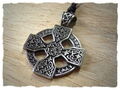 Amulett "Keltisches Kreuz" mit Halsband - Anhänger, keltischer Schmuck, Celtic