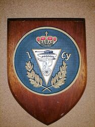 Militär Wappen auf Holz