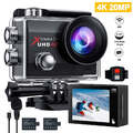 Campark UHD 4K 20MP Action Cam Sport Camera WiFi Helmkamera Wasserdichte kamera