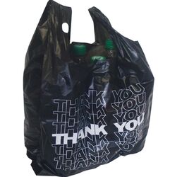 "Thank You" Stabile Hemdchen Tragetaschen Tüten Taschen Plastik Beutel Markt NEU