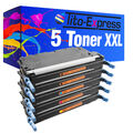 5 Toner XXL PlatinumSerie für HP Color Laserjet Q6470A-Q6473A 3600 3600 DN 3600N