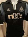 Signiertes Kevin Gallacher Newcastle 2000 01 Auswärtsshirt + Proof Blackburn Dundee U