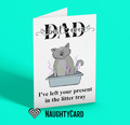 Vatertagskarte von der Katze Vatertag Geschenk Premium A5 Karte Geschenk für Katze Vater