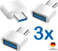 3x USB C auf USB A Adapter 3.0 OTG USB-Stick ~ Samsung Xiaomi MacBook Buchse