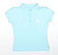 Lonsdale Damen-T-Shirt blau Baumwolle Basic Größe 12 Kragen