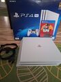 Playstation 4 Konsole Glacier White - 1 TB - ohne Controller - Red Dead 2 dabei