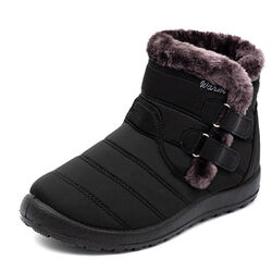 Damen Schneeschuhe Winter Wasserdicht Warm Boots Flache Stiefel Stiefeletten Neu