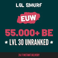 ⭐League of Legends Smurf⭐VERY SAFE FROM 2022⭐EUW 55.000+ BE📢Unverified Unranked