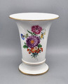 Meissen Porzellan Trichter Vase, Blumen Bukett Streublumen, 1. Wahl, floral Gold