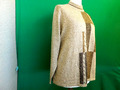 "Walbusch"DamenFeinstrick Pullover gr.40-42.Beige-braun meliert.Steh-Roll-kragen