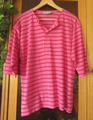 Shirt - Ozean Navy - M (42/44) - Pink/Dunkelpink - 3/4-Ärmel - 100% Baumwolle