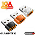 Adapter USB C Adapter 10A OTG Ladeadapter Konverter USB A zu USB C 3.1 Buchse