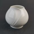 Elegante AK Alboth Kaiser Porzellan Vase, schlicht weiß, bauchig, West Germany