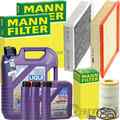 MANN INSPEKTIONSPAKET+LIQUI MOLY 5W-40 ÖL passend für MERCEDES W163 218-347 PS