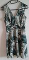 Ärmellos Damen Trägerkleid Motiv: Palmenblätter Freizeitkleid  V-Neck Minikleid 