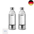 aarke 2er-Pack PET-Flaschen für Wassersprudler Carbonator 3, BPA-frei mit 