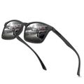 Mode Vintage quadratische polarisierte Sonnenbrille Männer Frauen UV400